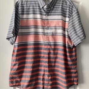 Original Penguin Blue and Pink Casual Button Down Shirt